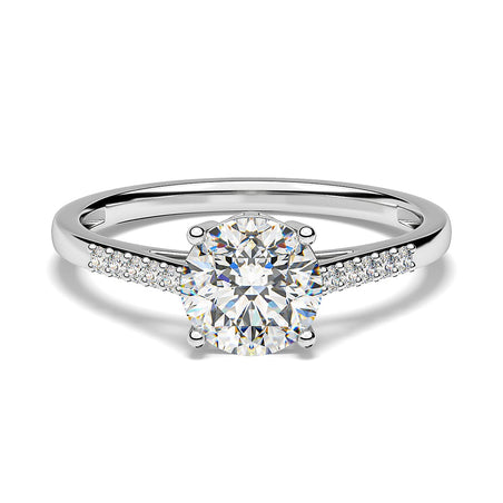 9K White Gold Moissanite Solitaire Ring 1.6 Ct. 8964241 1
