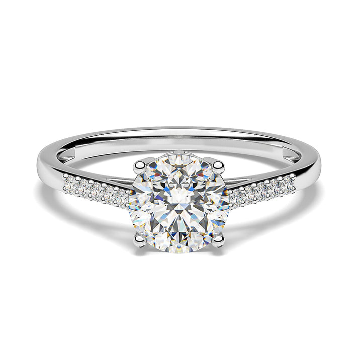 9K White Gold Moissanite Solitaire Ring 1.6 Ct. 8964242 1