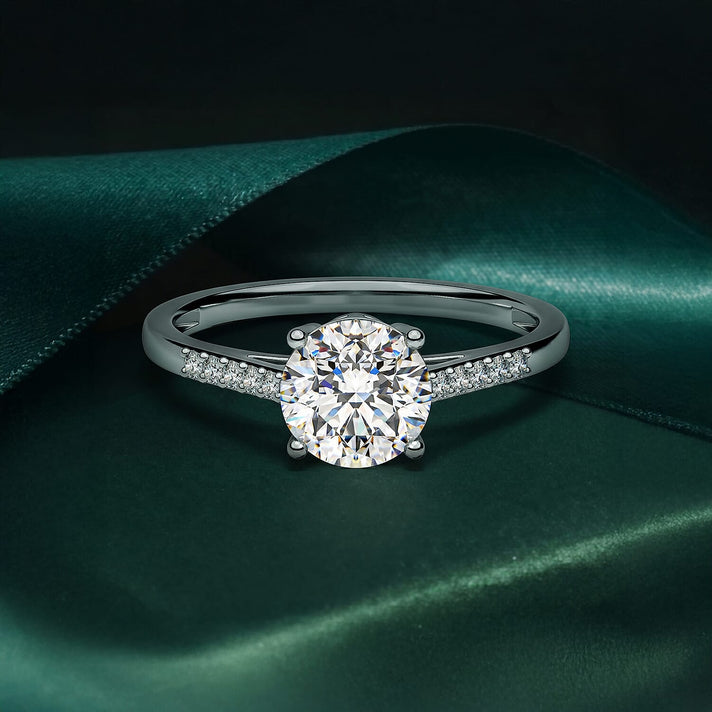 9K White Gold Moissanite Solitaire Ring 1.6 Ct. 8964242 2