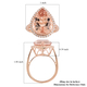 ILIANA 18K Rose Gold AAA Morganite and Diamond (SI/G-H) Ring 8.70 Ct, Gold Wt 4.48 Gms