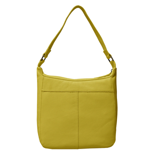 ASSOTS LONDON Bianca Genuine Pebble Grain Leather Slouchy Hobo Bag - Yellow