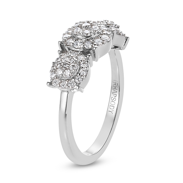 RHAPSODY 950 Platinum Diamond Cluster Ring 0.50 Ct.