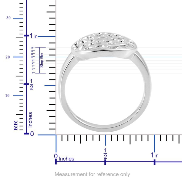 Rachel Galley Enkai Sun Small Disc Sterling Silver Ring [ Silver wt. 5.66 gms]