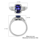 RHAPSODY 950 Platinum AAAA Tanzanite and Diamond (VS/E-F) Ring 3.54 Ct, Platinum Wt. 6.30 Gms