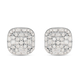 Diamond Stud Earrings (with Push Back) in Sterling Silver 0.53 Ct.