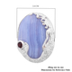 Sajen Silver GEM HEALING Collection- Blue Lace Agate and Mozambique Garnet Ring in Sterling Silver 38.00 Ct, Silver wt. 10.50 Gms