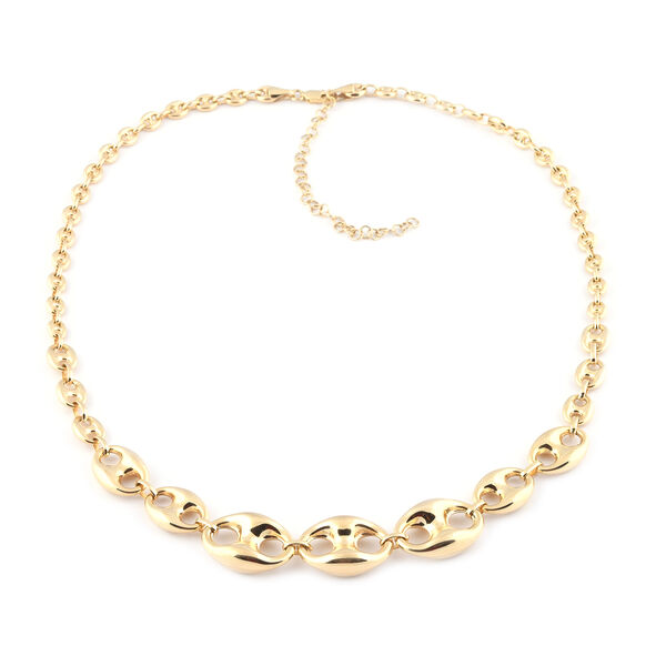 Hatton Garden Close Out 9K Yellow Gold Mariner Necklace (Size 17 with 3 inch Extender), Gold wt