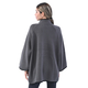 LA MAREY 100% Acrylic Knitted Coat with Buckle (Size 136x59 Cm) - Dark Grey