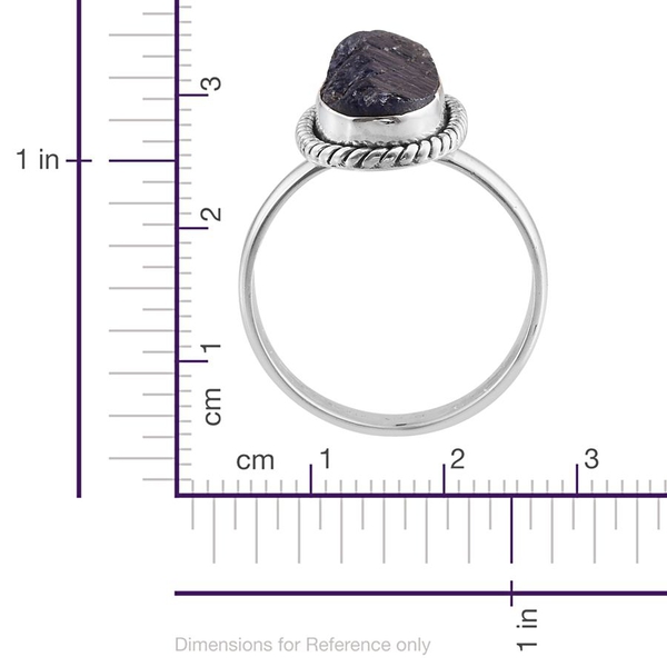 Tanzanite Solitaire Ring in Sterling Silver 7.970 Ct.