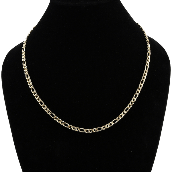 Italian Made Maestro Collection - 9K Yellow Gold Figaro Necklace (Size - 20) with Lobster Clasp, Gold Wt. 11.30 Gms