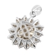 Lustro Stella Vitrail Crystal and White Crystal Pendant in Sterling Silver