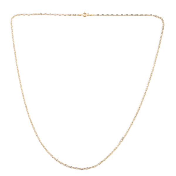 JCK Vegas Collection 14K Gold Overlay Sterling Silver Mariner Chain (Size 24)
