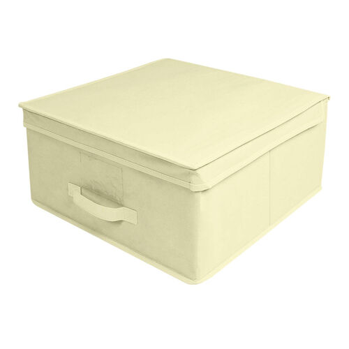 Pack of Two Storage Boxes Cream, Size (40 x 20 x 40cm) 6283026 TJC