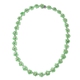Carved Green Jade and Multi Sapphire Floral Necklace (Size 18) in Rhodium Overlay Sterling Silver 11