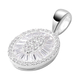One Time Deal- ELANZA Simulated Diamond Pendant in White Silver Overlay Sterling Silver