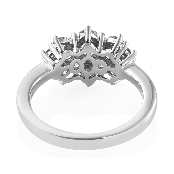RHAPSODY 950 Platinum Diamond (Rnd) (VS/E-F) Cluster Ring 1.000 Ct.