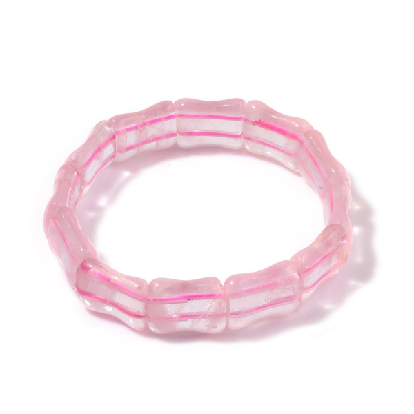 Rose Quartz Stretchable Bracelet (Size 7.5) 40.000 Ct.