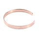 Rose Gold Overlay Sterling Silver Cuff Bangle (Size 7.5), Silver wt 12.53 Gms