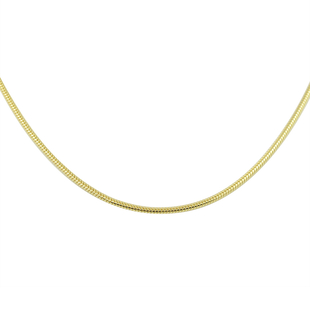 Made in Italy - Yellow Gold Overlay Sterling Silver Necklace (Size 30) with Lobster Clasp, Silver wt