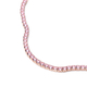 Simulated Pink Sapphire Necklace 30.00ct. (Size - 18) in Rose Gold Tone.