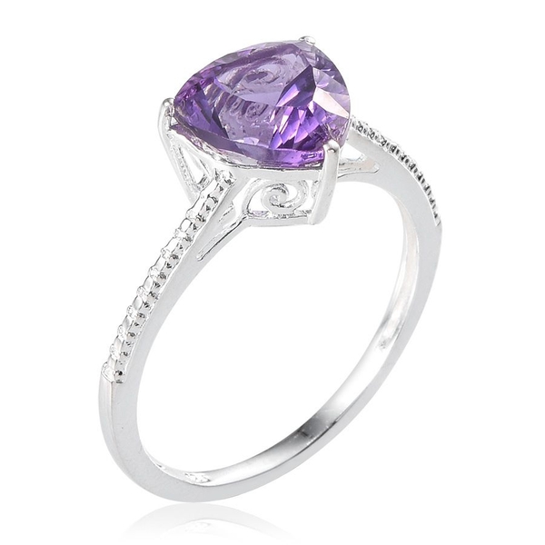Amethyst (Trl) Solitaire Ring in Sterling Silver 2.750 Ct.