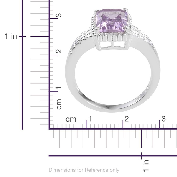 Rose De France Amethyst (Oct) Solitaire Ring in Sterling Silver 2.250 Ct.