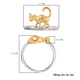 Platinum and Gold Overlay Sterling Silver Cat Band Ring