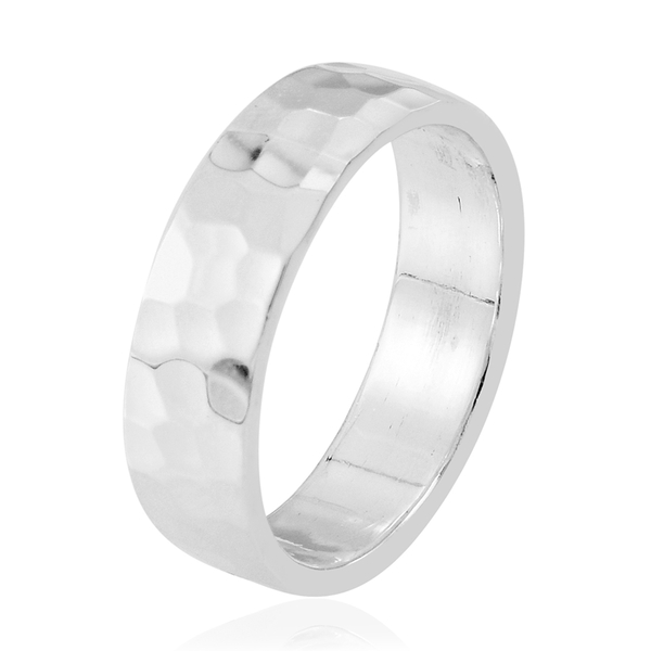 Thai Sterling Silver Diamond Cut Band Ring, Silver wt 4.80 Gms.
