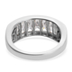 Lustro Stella Platinum Overlay Sterling Silver Ring Made with Finest CZ 4.41 Ct.