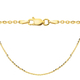 14K Gold Overlay Sterling Silver Trace Chain (Size 16) With Lobster Clasp.