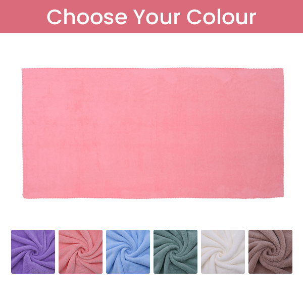 Set of 2 - Microfiber Towel (includes 1 Bath Towel - 140x70Cm & 1 Face Towel - 75x35Cm) - Light Pink