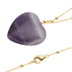 Amethyst Heart Pendant with Chain (Size 20) in Yellow Gold Overlay Sterling Silver