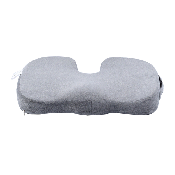 Comfy Memory Foam Seat Cushion (Size 44x35x7Cm) - Grey
