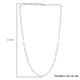 Platinum Overlay Sterling Silver Paperclip Necklace (Size - 24) With Lobster Clasp, Silver Wt. 8.40 Gms