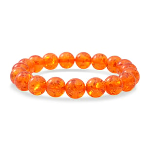 Natural Baltic Amber AIG Certified Stretchable Bracelet (Size 7.0)
