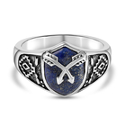 Lapis Lazuli Arrow Ring (Size W) in Stainless Steel 3.20 Ct.
