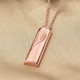 Rose Gold Overlay Sterling Silver Necklace (Size 20), Silver wt 7.78 Gms