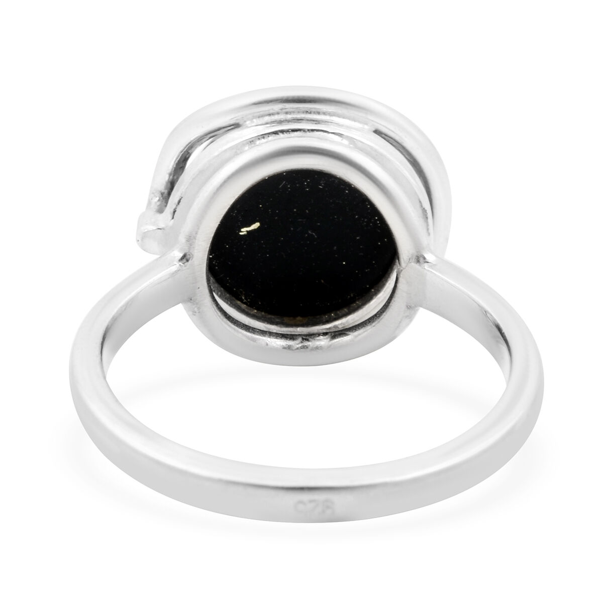 Baltic Green Amber Ring in Sterling Silver