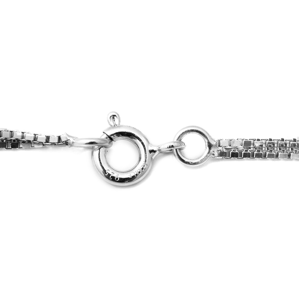 ELANZA Simulated Diamond (Princess) Bracelet (Size 7.5) in Rhodium Overlay Sterling Silver