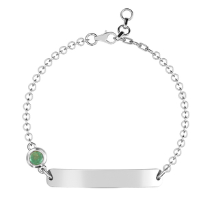 Kagem Zambian Emerald Bracelet (Size 5 with 1 inch Extender) in Platinum Overlay Sterling Silver, Silver wt 5.50 Gms