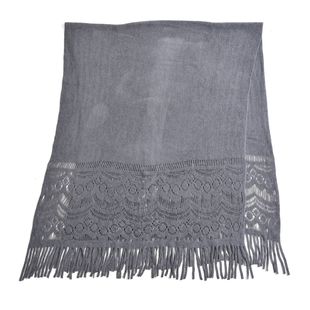 Knit Scarf100% Acrylic color - Dark grey