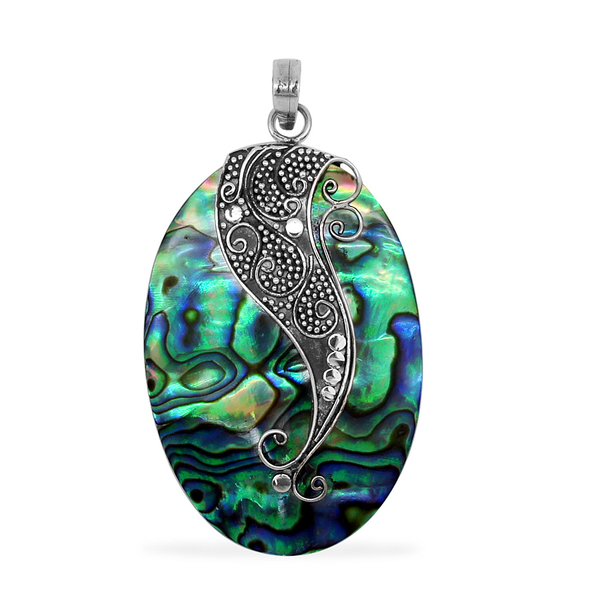 Royal Bali Collection Abalone Shell (Ovl) Pendant in Sterling Silver 22.000 Ct.