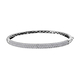 Moissanite Bangle (Size 7.5) in Platinum Overlay Sterling Silver 2.63 Ct, Silver Wt. 13.34 Gms