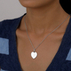 Platinum Overlay Sterling Silver Heart Pendant with Chain (Size 18), Gold Wt. 5.50 Gms