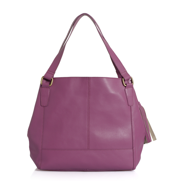 Pottery Genuine Leather Purple Colour Shoulder Bag