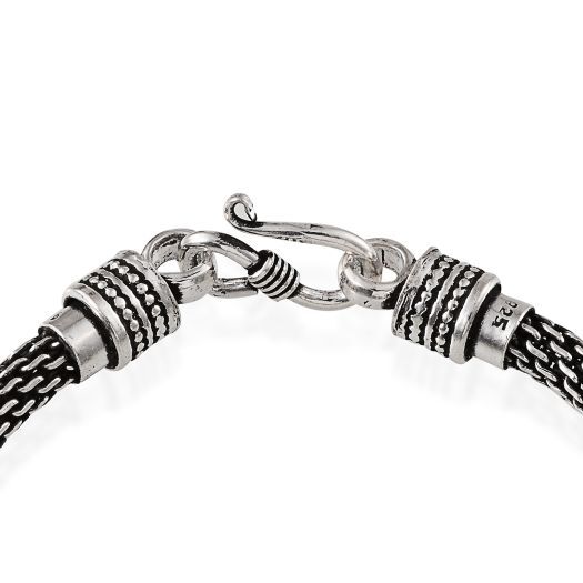 Jewels of India Sterling Silver Bracelet (Size 7.5), Silver wt 18.72 Gms.