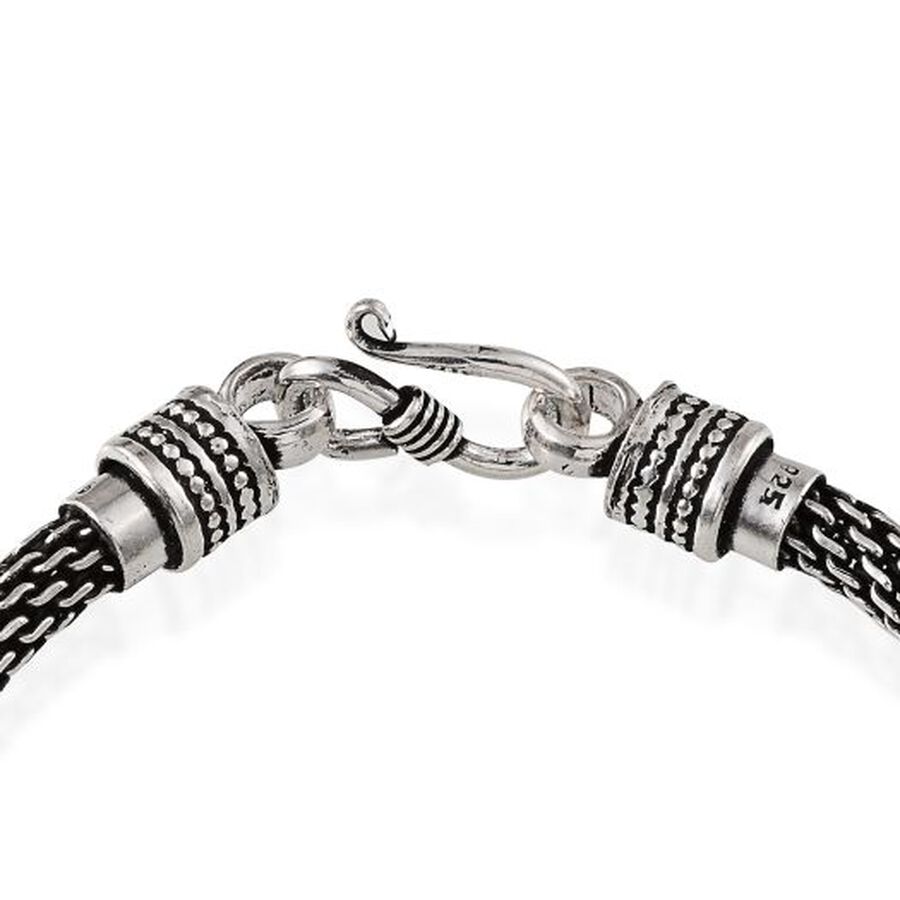 Jewels of India Sterling Silver Bracelet (Size 7.5), Silver wt 18.72 ...