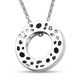 RACHEL GALLEY Amethyst Pendant with Chain (Size 18/24/30) in Rhodium Overlay Sterling Silver, Silver Wt. 11.78 Gms