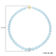 Aquamarine Necklace (Size - 20) with Magnetic Lock in Yellow Gold Overlay Sterling Silver 408.00 Ct.