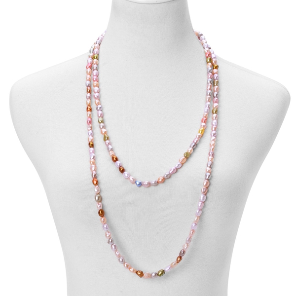 Fresh Water Multi Colour Pearl Necklace (Size 64)